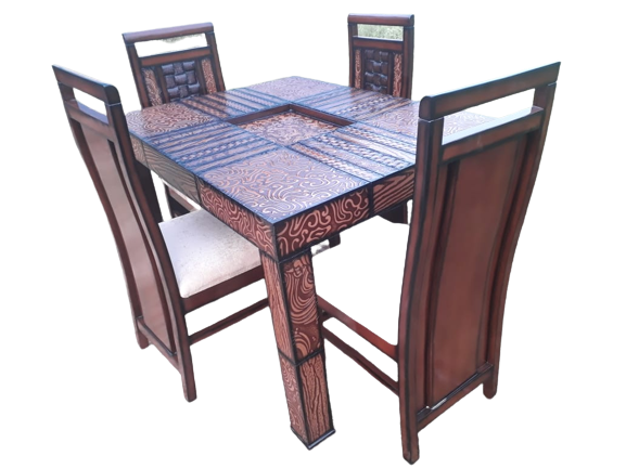 Wooden deisgn 4 seater dinning table