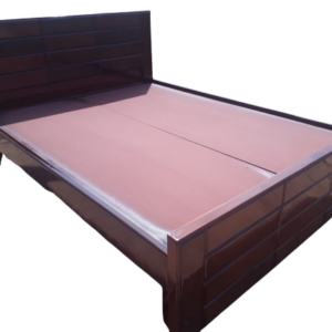 simple hard wood designer bed dark color